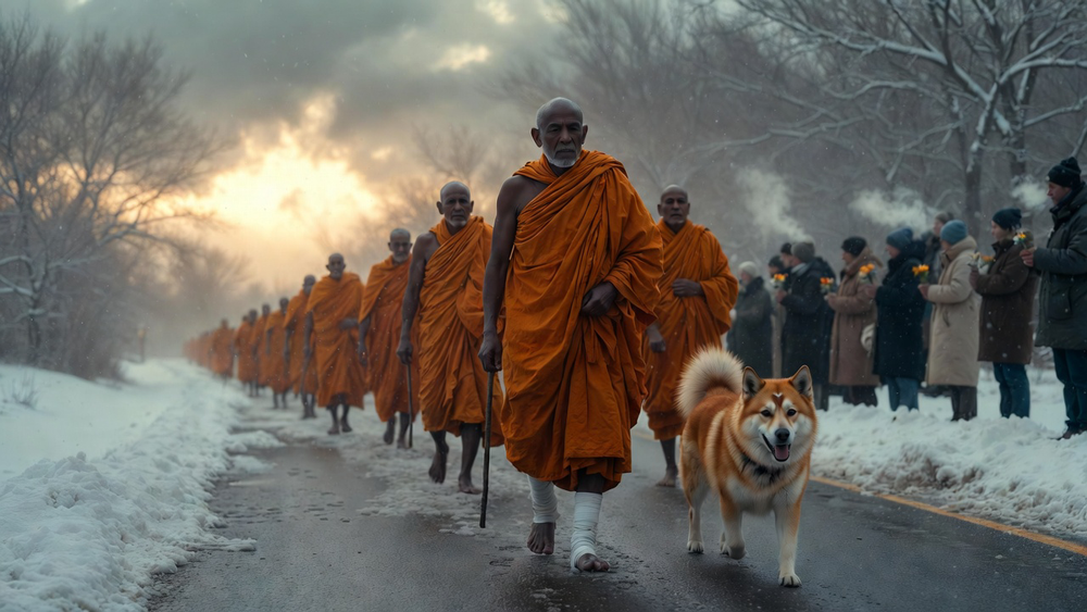 Budistimunkade inspireeriv rahumarss: 2300 miili jalgsi läbi lume ja külma post image