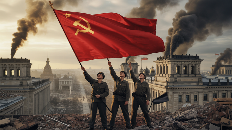2. mai 1945 — päev, mil Nõukogude punane lipp tõusis Reichstagi varemetele. post image
